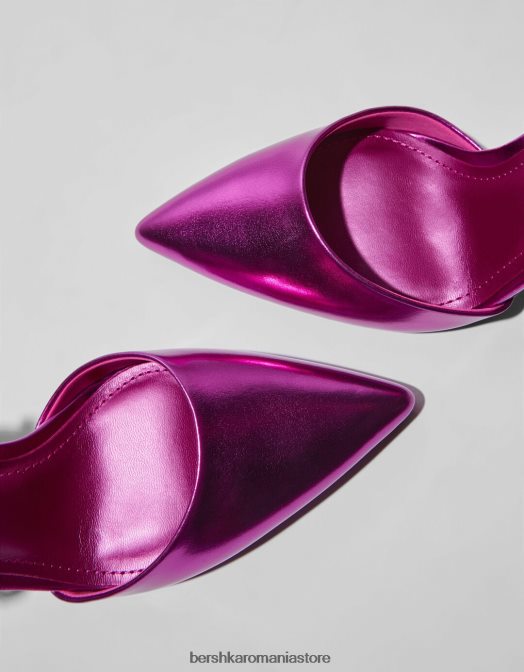 Bershka femei pantofi metalici cu toc înalt fucsie Z86D2258 încălţăminte