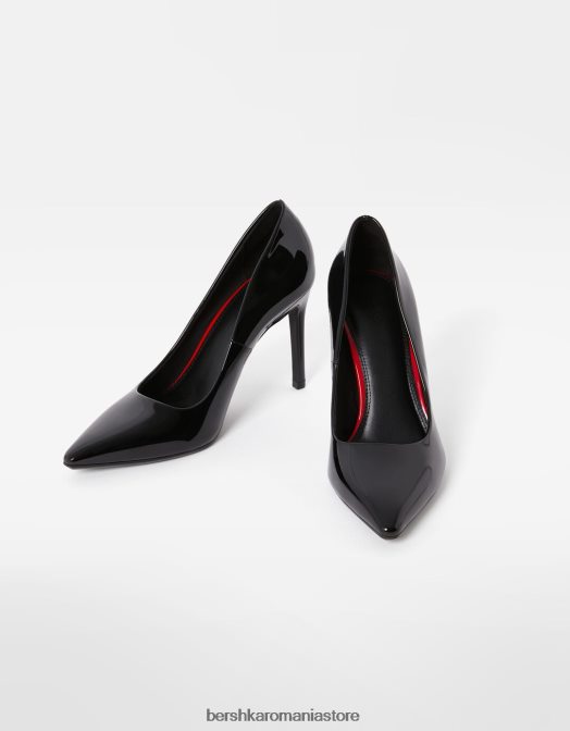 Bershka femei pantofi strălucitori cu toc înalt negru Z86D2243 încălţăminte