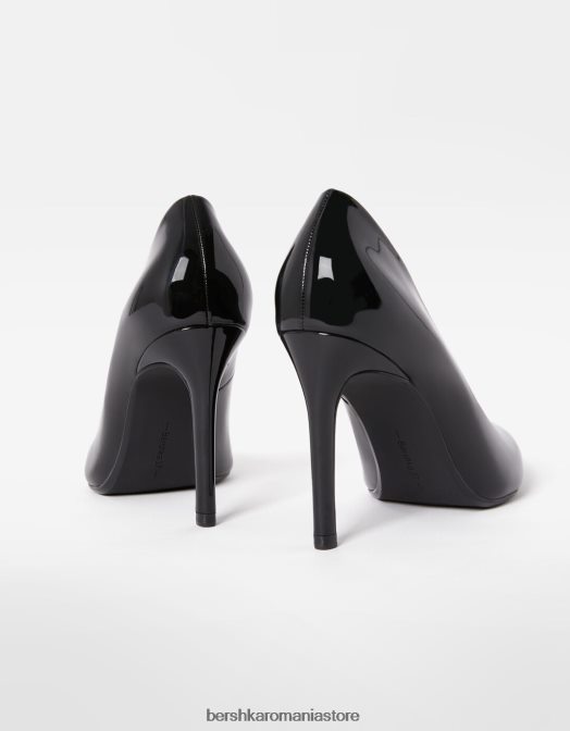 Bershka femei pantofi strălucitori cu toc înalt negru Z86D2243 încălţăminte