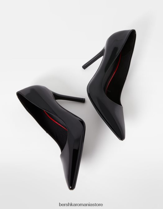 Bershka femei pantofi strălucitori cu toc înalt negru Z86D2243 încălţăminte
