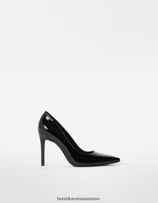 Bershka femei pantofi strălucitori cu toc înalt negru Z86D2243 încălţăminte