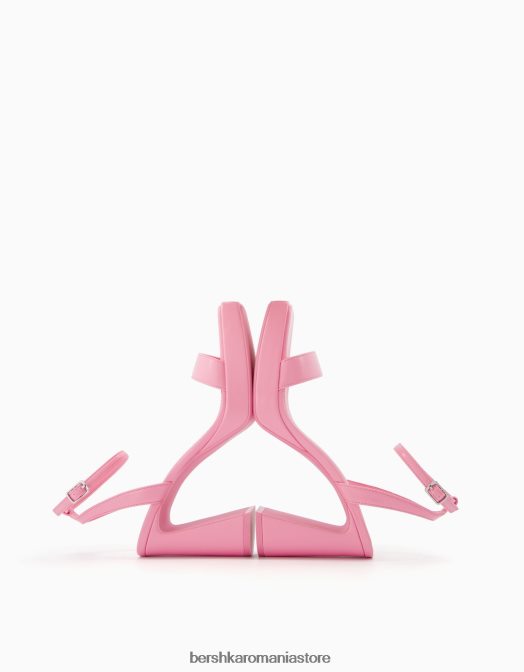 Bershka femei mini sandale cu platforma cu bareta la glezna roz Z86D2149 încălţăminte