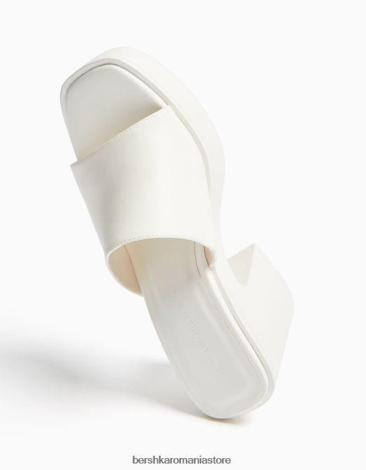 Bershka femei mulași cu toc înalt cu platformă ecru Z86D2146 încălţăminte