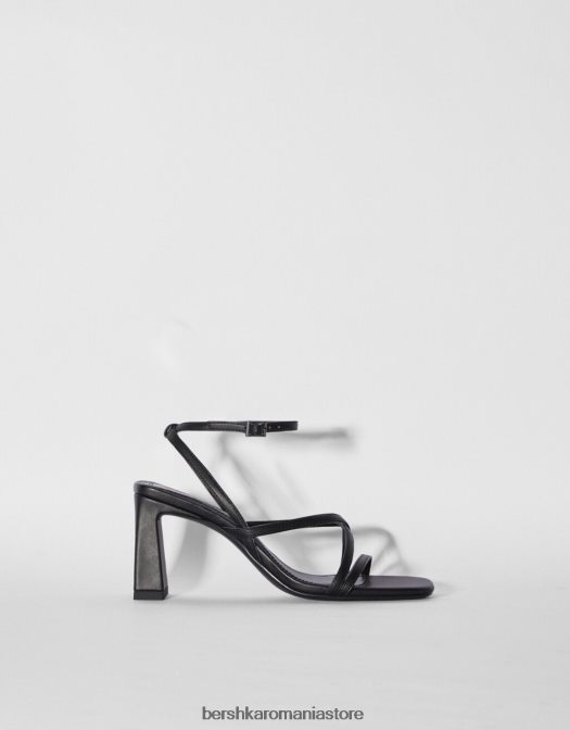 Bershka femei sandale cu bretele cu toc înalt și cu cureaua la gleznă negru Z86D2166 încălţăminte