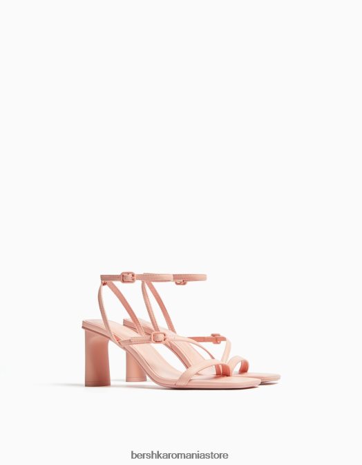 Bershka femei sandale cu bretele cu toc înalt și cu cureaua la gleznă portocale Z86D2193 încălţăminte