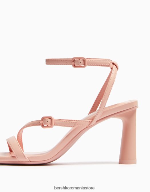 Bershka femei sandale cu bretele cu toc înalt și cu cureaua la gleznă portocale Z86D2193 încălţăminte
