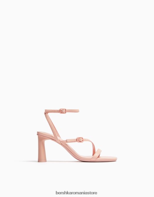 Bershka femei sandale cu bretele cu toc înalt și cu cureaua la gleznă portocale Z86D2193 încălţăminte