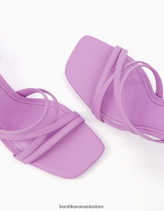 Bershka femei sandale cu bretele cu toc înalt și cu cureaua la gleznă violet Z86D2196 încălţăminte