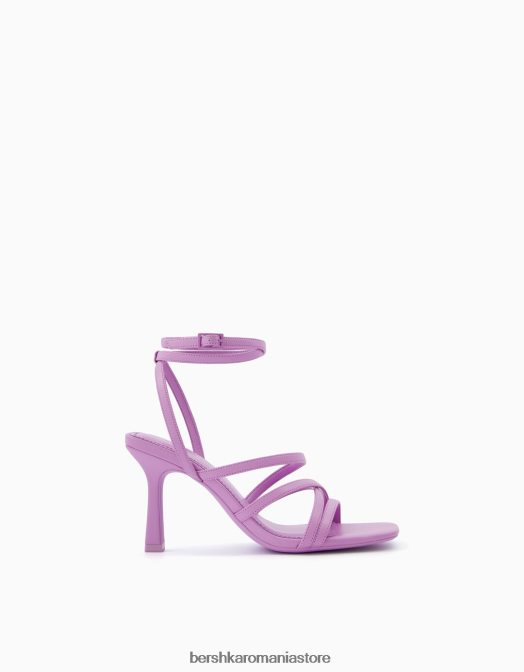 Bershka femei sandale cu bretele cu toc înalt și cu cureaua la gleznă violet Z86D2196 încălţăminte