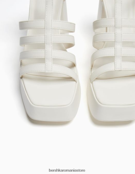 Bershka femei sandale cu platformă cu toc înalt alb Z86D2168 încălţăminte