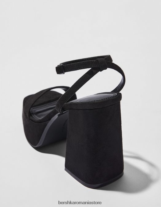 Bershka femei sandale cu platformă cu toc înalt negru Z86D2185 încălţăminte