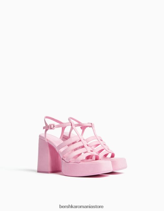 Bershka femei sandale cu platformă cu toc înalt roz Z86D2169 încălţăminte