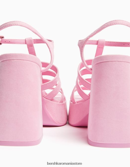 Bershka femei sandale cu platformă cu toc înalt roz Z86D2169 încălţăminte