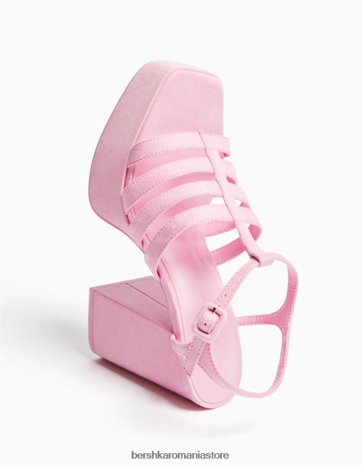 Bershka femei sandale cu platformă cu toc înalt roz Z86D2169 încălţăminte