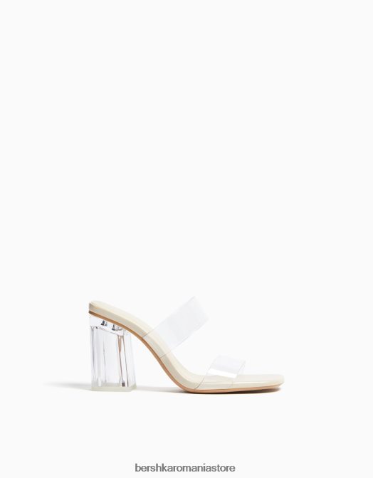 Bershka femei sandale cu toc cu bretele de vinil pură Z86D2133 încălţăminte