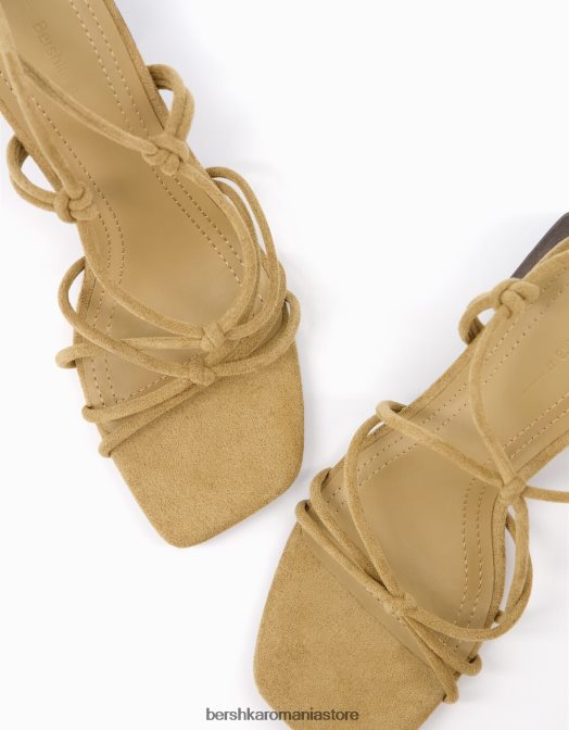 Bershka femei sandale cu toc înalt legate cu detalii cu noduri exclusiv Z86D2157 încălţăminte