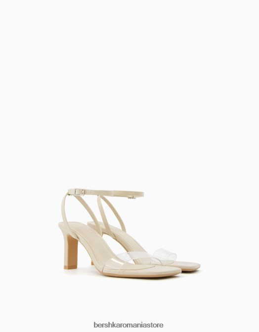 Bershka femei sandale de vinil cu toc inalt cu bretele pură Z86D2155 încălţăminte