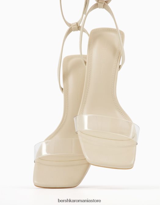 Bershka femei sandale de vinil cu toc inalt cu bretele pură Z86D2155 încălţăminte