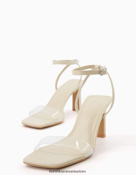 Bershka femei sandale de vinil cu toc inalt cu bretele pură Z86D2155 încălţăminte