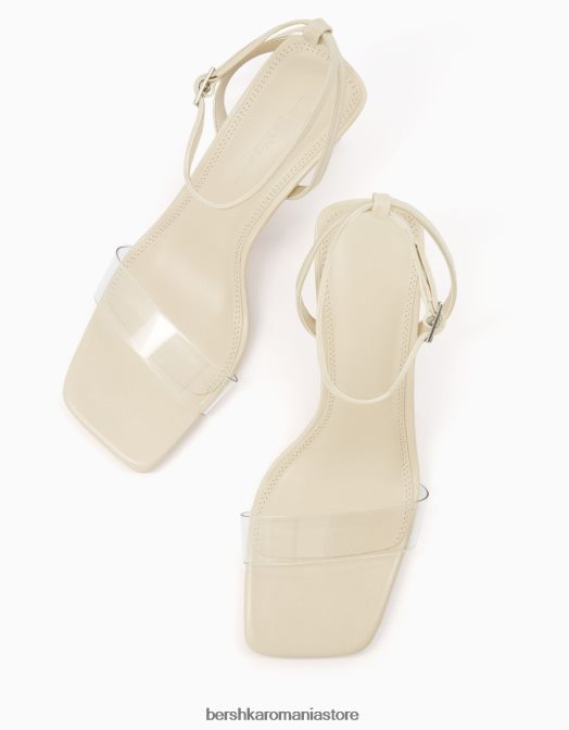 Bershka femei sandale de vinil cu toc inalt cu bretele pură Z86D2155 încălţăminte