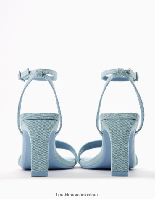 Bershka femei sandale din denim cu bretele cu toc înalt și cu cureaua la gleznă exclusiv Z86D1958 încălţăminte