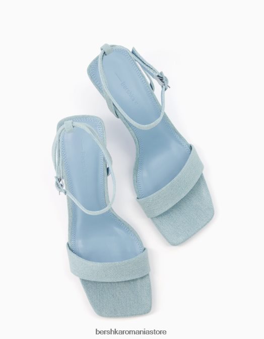 Bershka femei sandale din denim cu bretele cu toc înalt și cu cureaua la gleznă exclusiv Z86D1958 încălţăminte