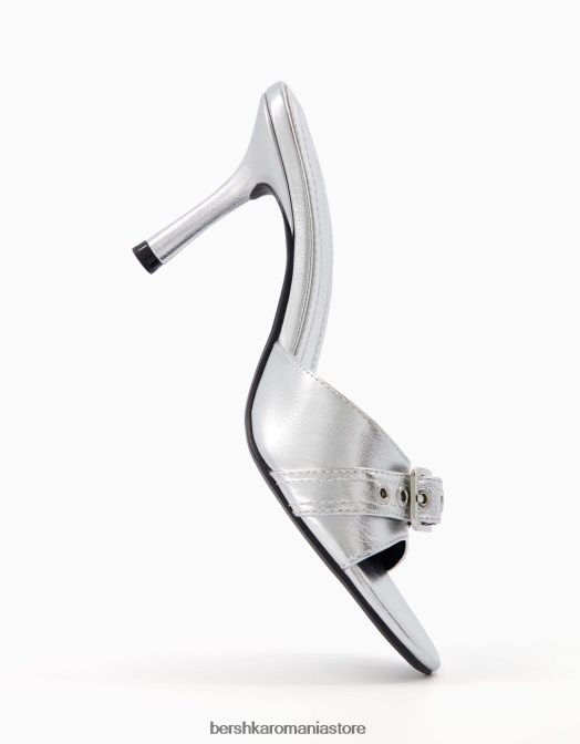 Bershka femei sandale metalice cu toc înalt argint Z86D2138 încălţăminte