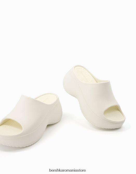 Bershka femei sandale cauciucate cu platformă alb Z86D2242 încălţăminte