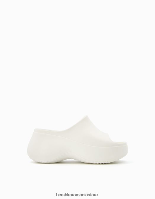 Bershka femei sandale cauciucate cu platformă alb Z86D2242 încălţăminte