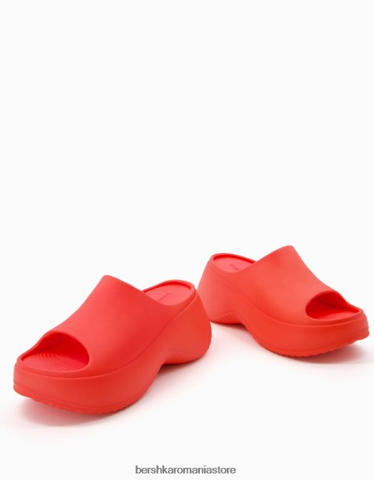 Bershka femei sandale cauciucate cu platformă roșu Z86D2224 încălţăminte