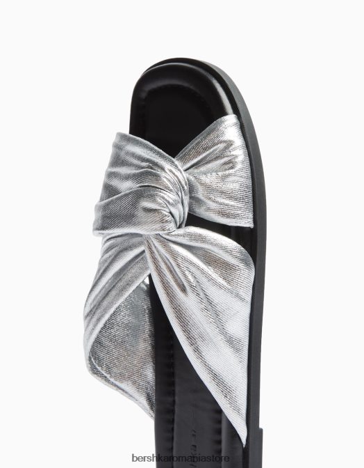 Bershka femei sandale cu glisoare plate cu noduri metalice exclusiv Z86D2216 încălţăminte