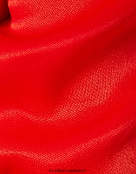 Bershka femei cămașă din satin decupată cu mânecă lungă exclusiv Z86D926 îmbrăcăminte