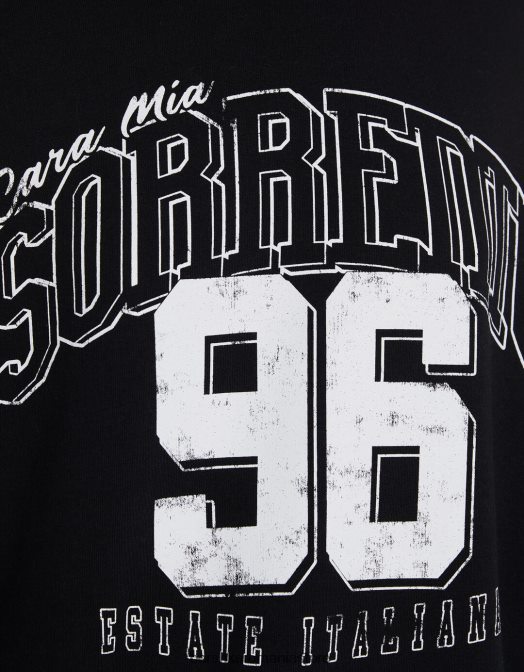 Bershka femei hanorac imprimat cu maneca lunga negru Z86D1236 îmbrăcăminte