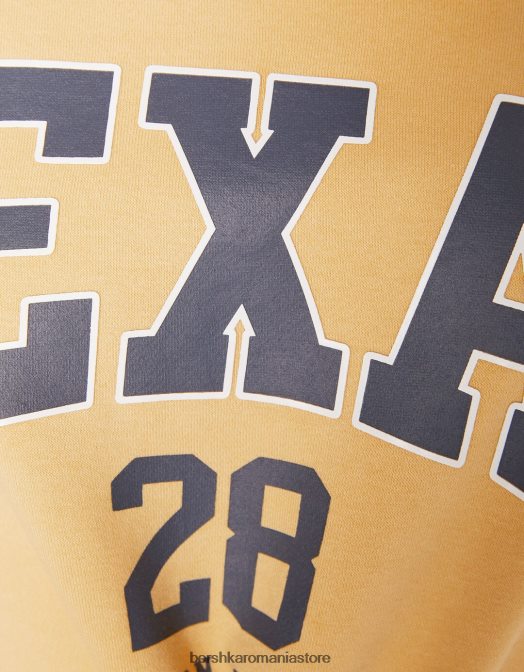 Bershka femei hanorac oversize imprimat galben Z86D1249 îmbrăcăminte