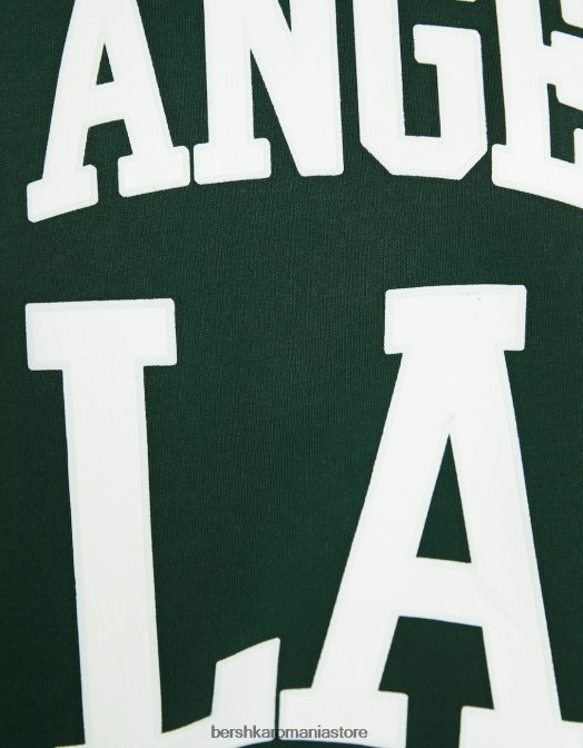 Bershka femei hanorac oversize imprimat verde Z86D1218 îmbrăcăminte