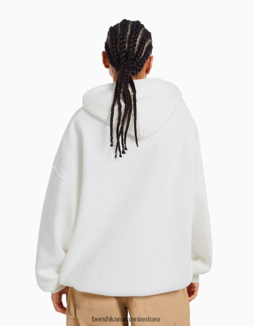 Bershka femei hanorac tupac aproape alb Z86D1210 îmbrăcăminte