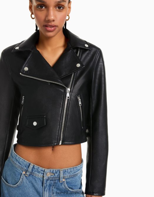 Bershka femei geacă biker din imitație de piele alte Z86D1094 îmbrăcăminte