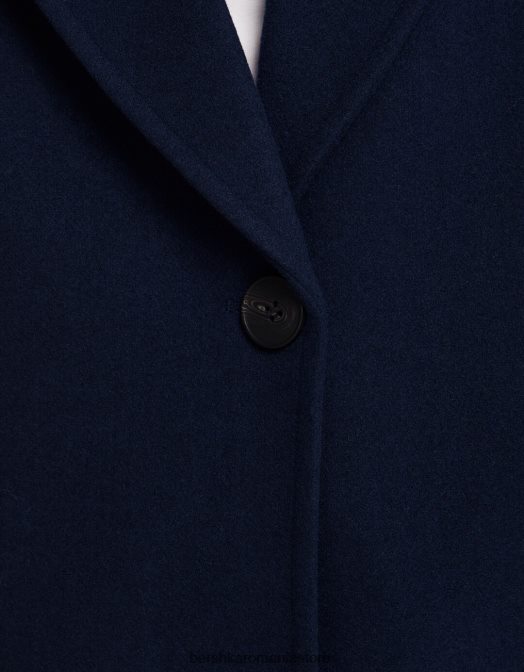 Bershka femei haină groasă de pânză cu umerii căzuți marina Z86D1143 îmbrăcăminte