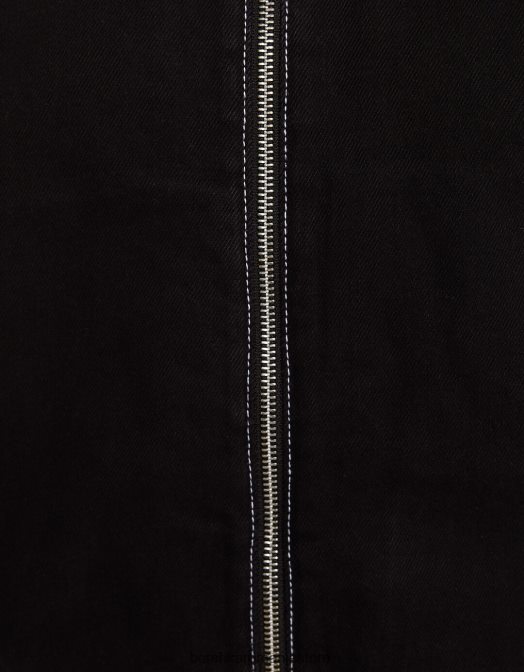 Bershka femei jachetă bomber din denim cu fir contrastant negru Z86D1170 îmbrăcăminte