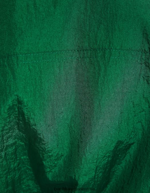 Bershka femei jachetă decupată din nylon color block verde Z86D1109 îmbrăcăminte
