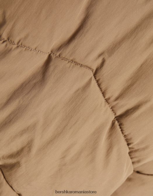 Bershka femei jachetă pufă supradimensionată din nailon nurcă Z86D1128 îmbrăcăminte