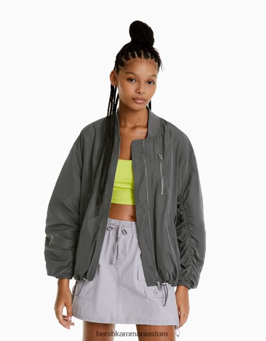 Bershka femei jacheta de Bombardier gri Z86D1123 îmbrăcăminte