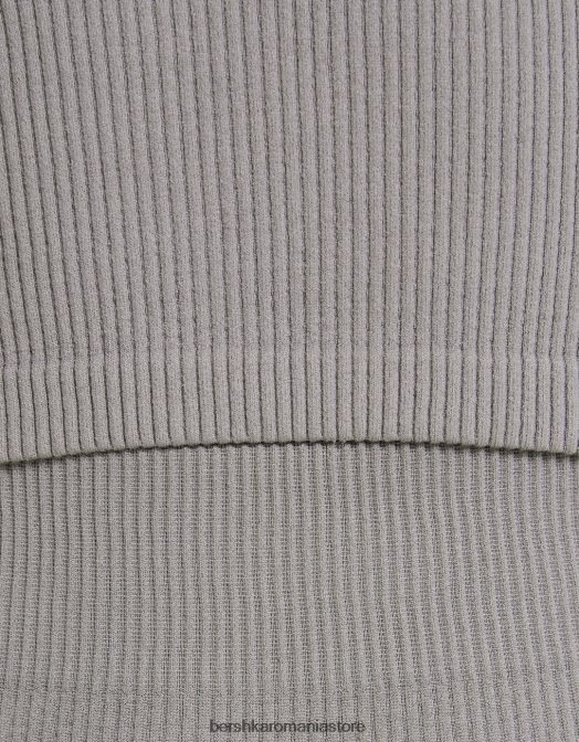 Bershka femei Pachet de 2 topuri asimetrice fără cusături multicolor Z86D861 îmbrăcăminte