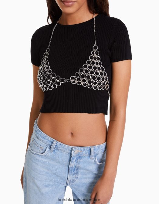Bershka femei bralette cu cerc argint Z86D809 îmbrăcăminte
