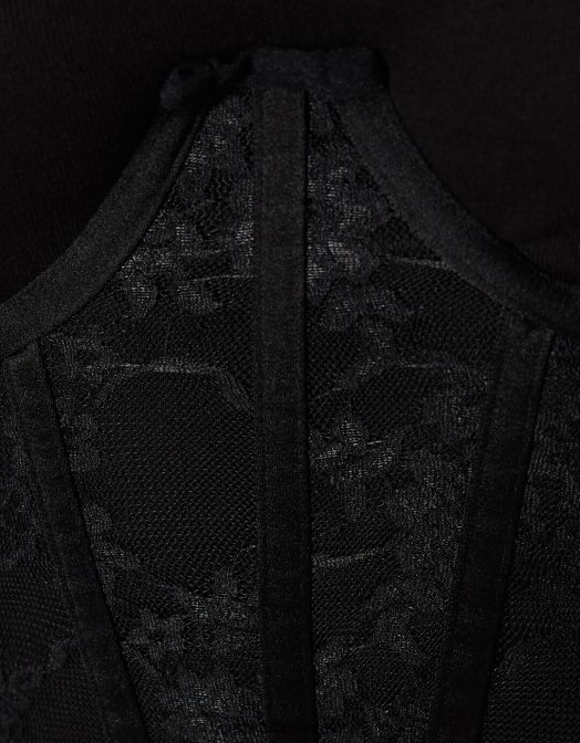 Bershka femei corset din dantela negru Z86D790 îmbrăcăminte