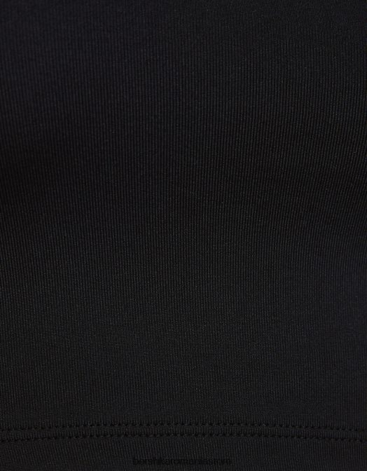 Bershka femei crop top asimetric cu bretele negru Z86D750 îmbrăcăminte