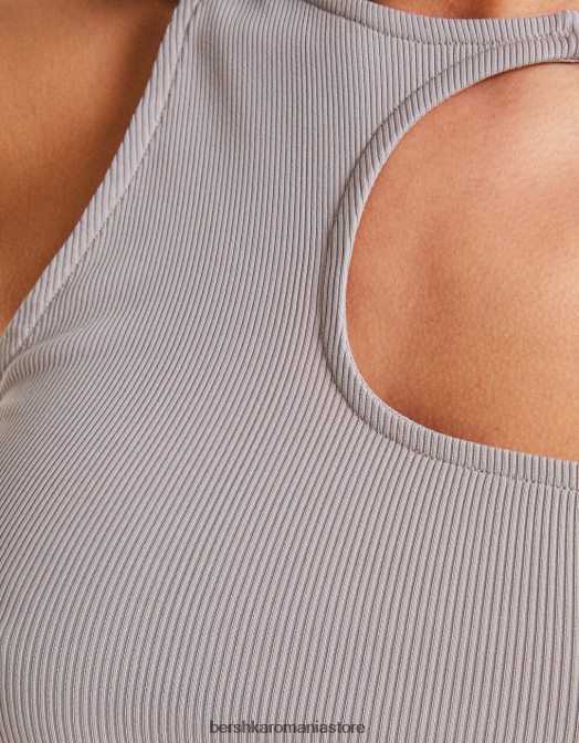 Bershka femei crop top asimetric fără mâneci piatră Z86D709 îmbrăcăminte