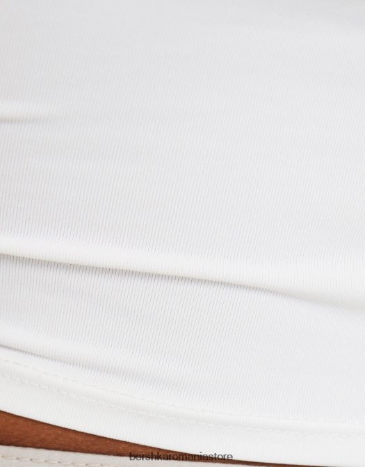 Bershka femei crop top cu bretele alb Z86D817 îmbrăcăminte