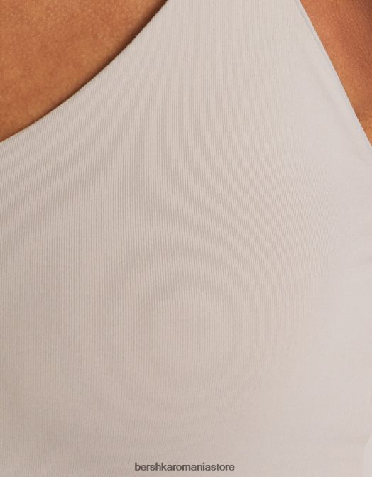 Bershka femei crop top cu bretele nisip Z86D781 îmbrăcăminte