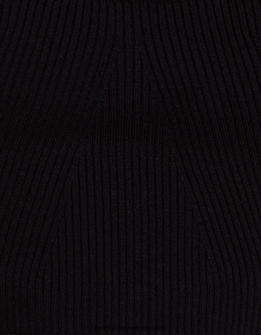 Bershka femei maiou tricot negru Z86D873 îmbrăcăminte